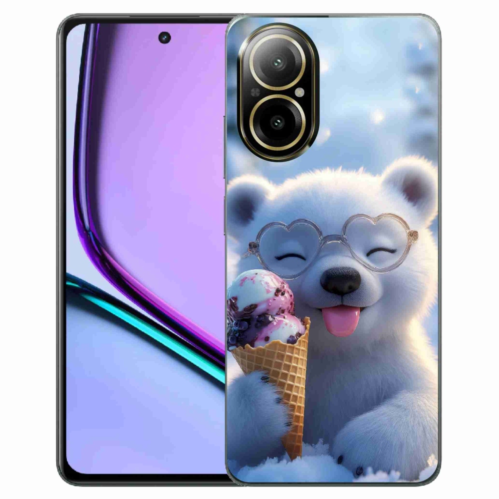 mmCase gél tok a Realme C67-hez – mackó fagylalttal