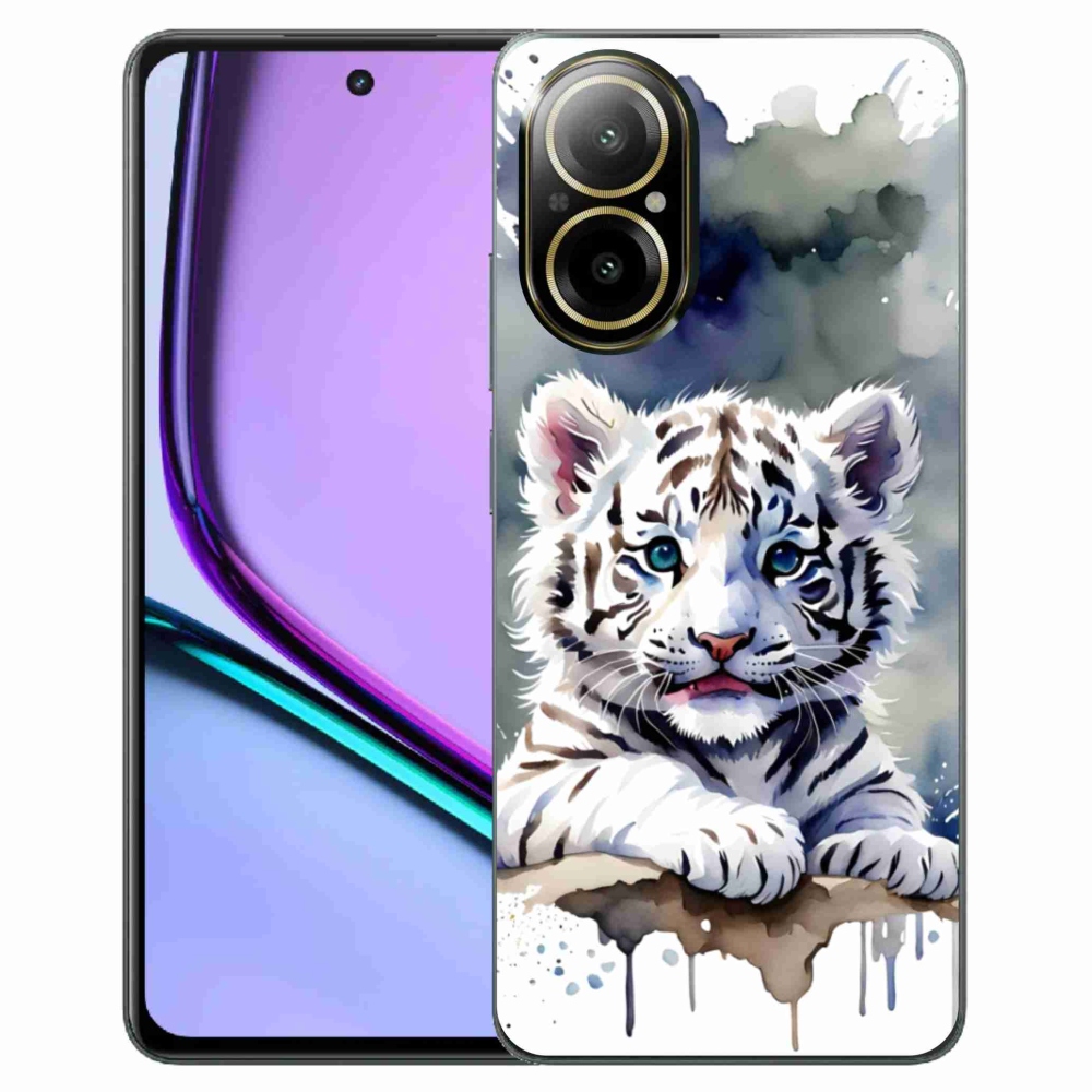 mmCase géltok a Realme C67-hez – fehér tigris kölyök