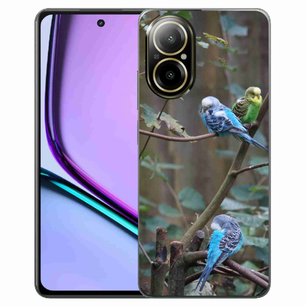 mmCase gél tok a Realme C67-hez – papagájok egy ágon