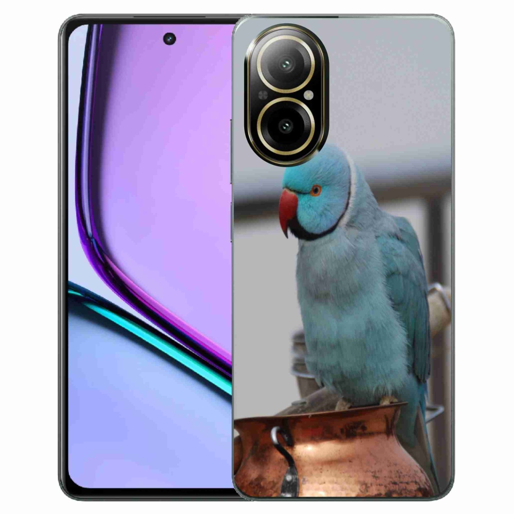 mmCase géltok a Realme C67-hez – kék alexandri papagáj