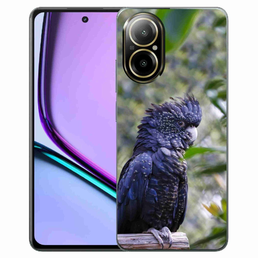 mmCase géltok a Realme C67-hez – fekete kakadu papagáj