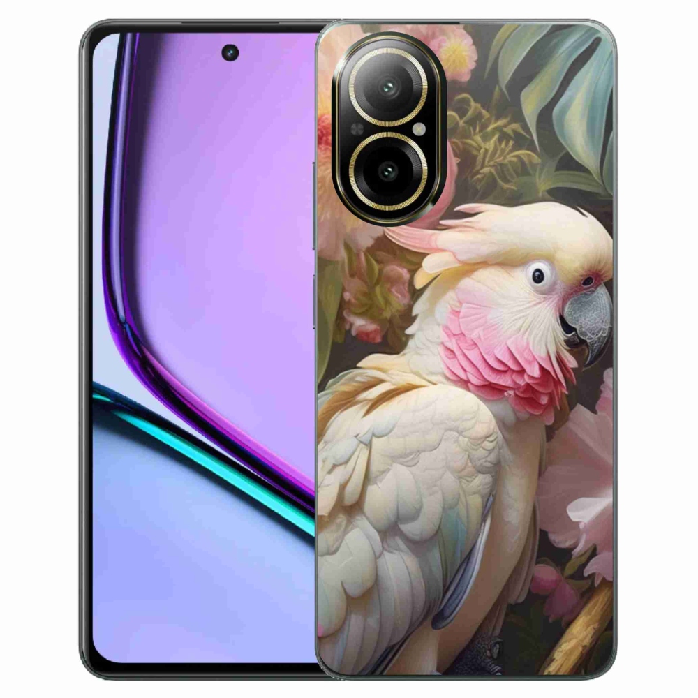mmCase gélhuzat a Realme C67-hez – rózsaszín kakadu papagáj 2