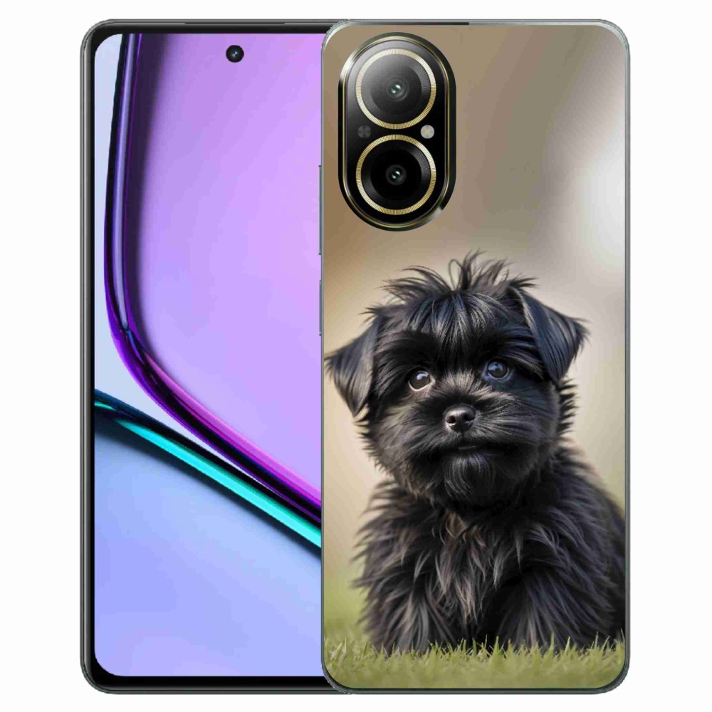 mmCase gél tok a Realme C67-hez – aranyos fekete kutyus