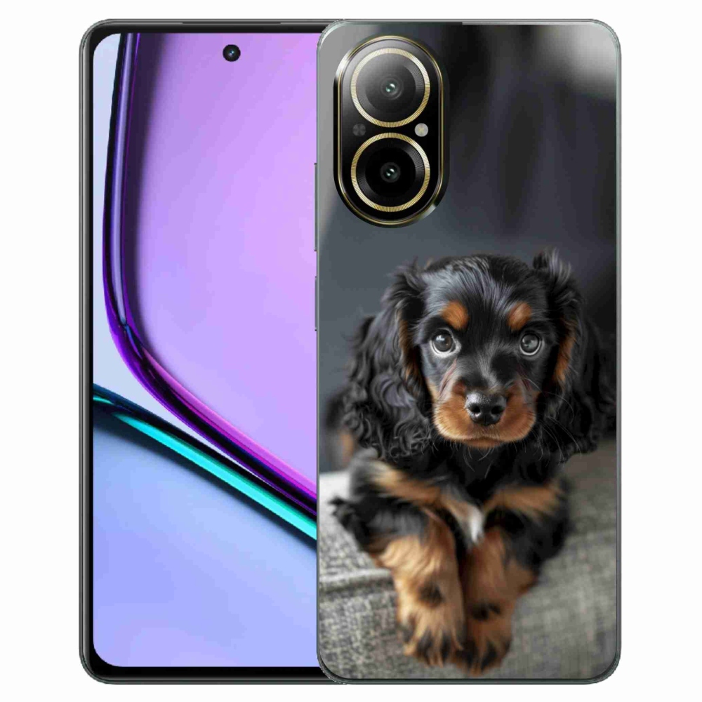 mmCase gél tok a Realme C67-hez – aranyos, hosszúszőrű tacskó
