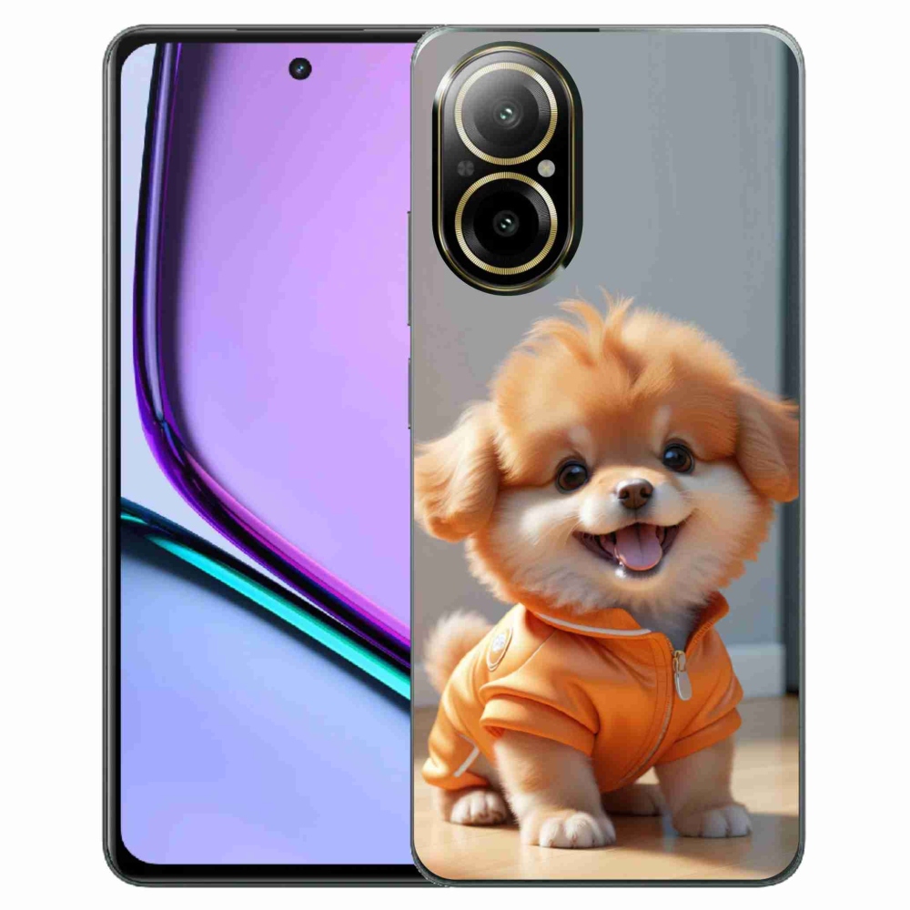 mmCase gél tok a Realme C67-hez – aranyos pomerániai pulóverben