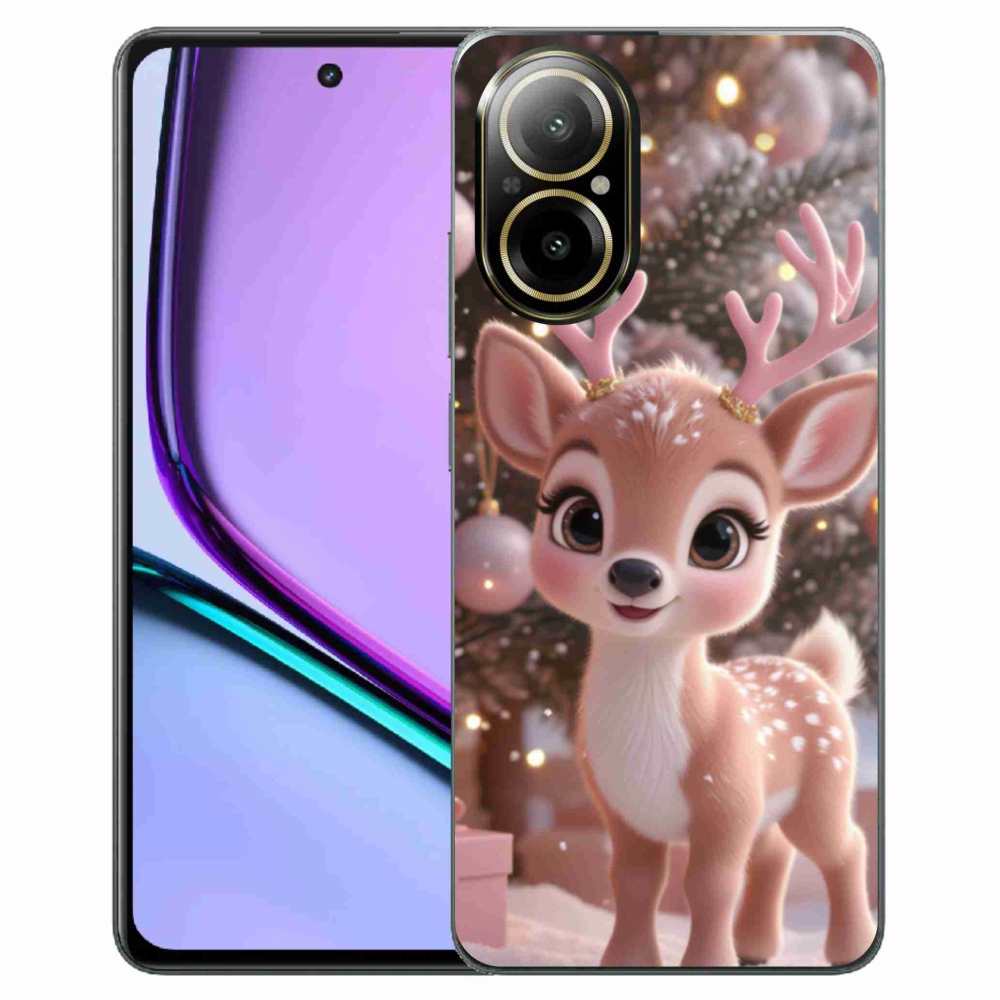 mmCase gél tok a Realme C67-hez – aranyos rénszarvas
