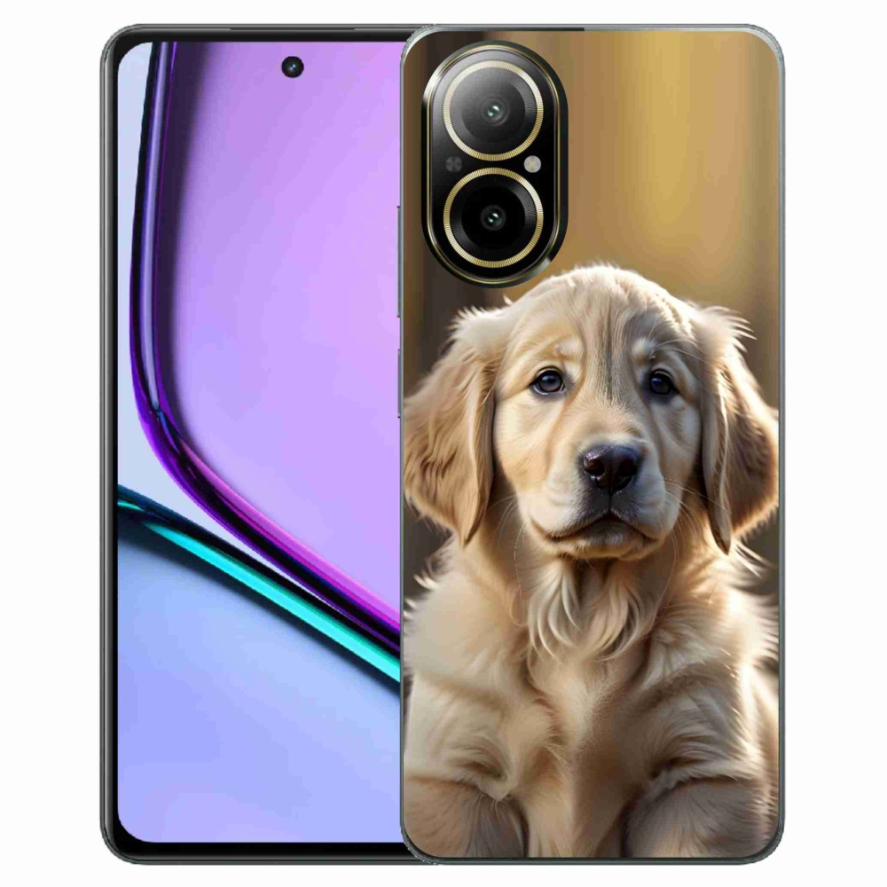 mmCase gél tok a Realme C67-hez – aranyos arany retriever