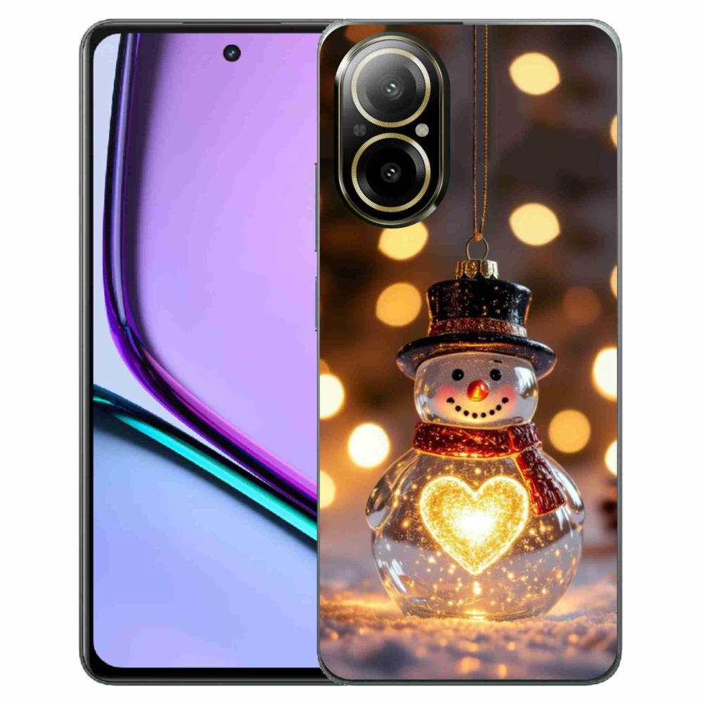 mmCase gél tok a Realme C67-hez – világító karácsonyi hóember