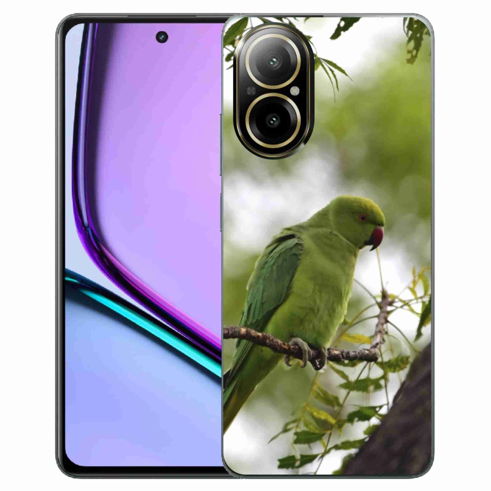mmCase gélhuzat a Realme C67-hez – zöld papagáj