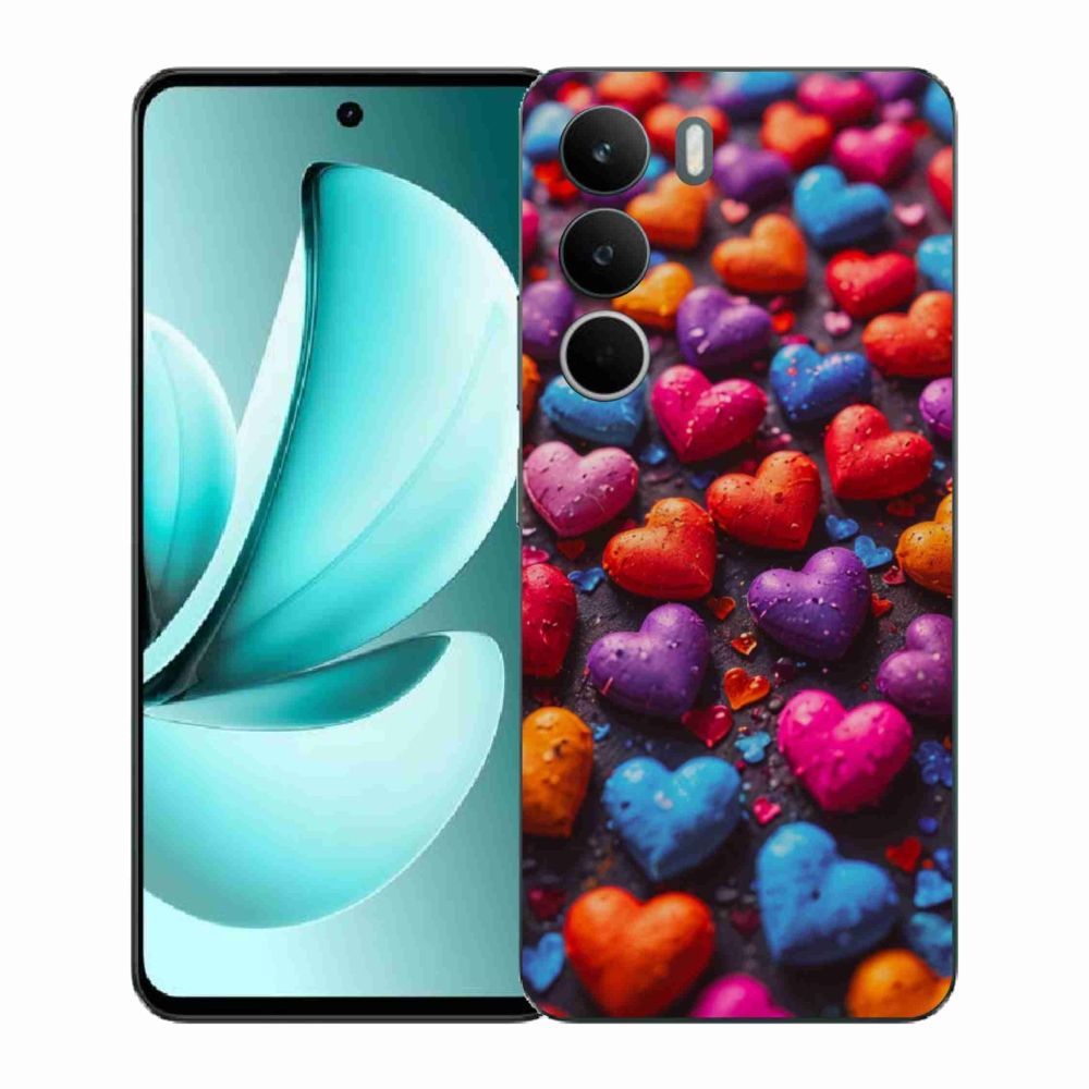 Zselés borító mmCase a Realme C71 készülékhez - színes szív