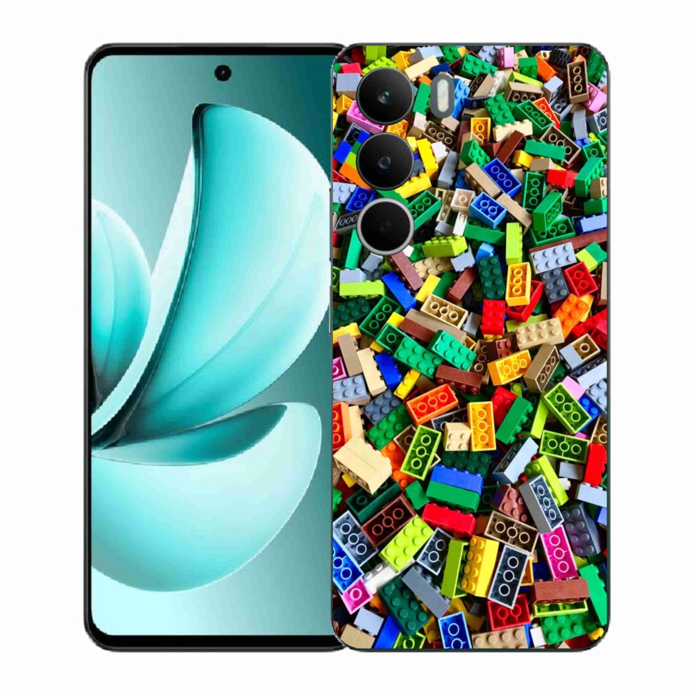Zselés borítás mmCase a Realme C71 készülékhez - színes építőelemek