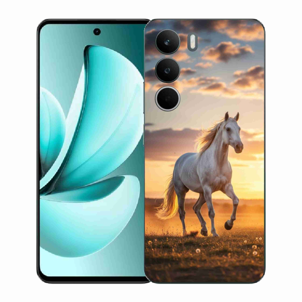 Gél borítás mmCase a Realme C71 készülékhez - futó fehér ló 2