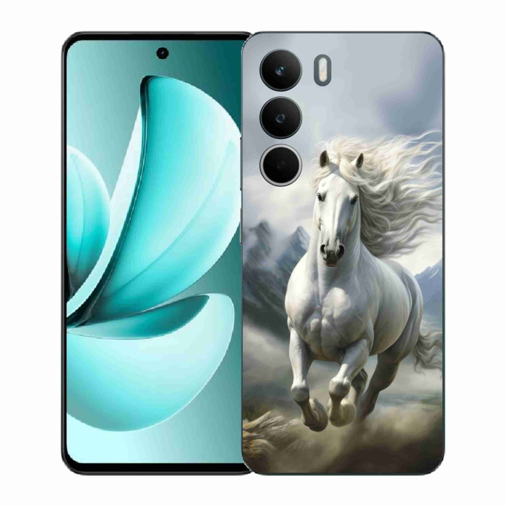 Gél borítás mmCase a Realme C71 készülékhez - futó fehér ló 3