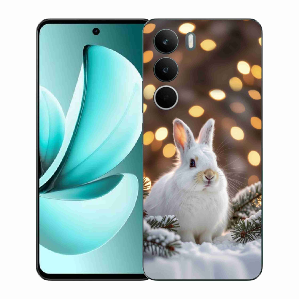 Zselés borító mmCase a Realme C71 készülékhez - fehér nyúl