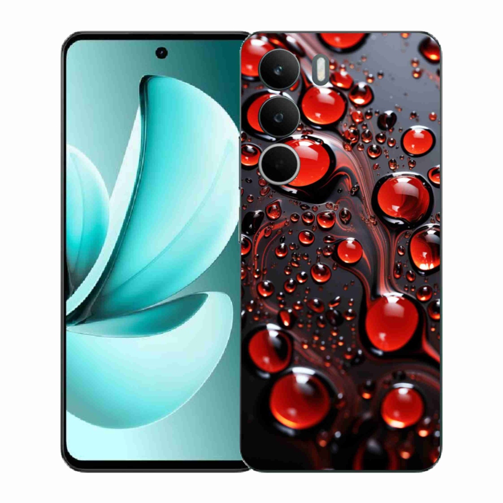 Zselés tok mmCase a Realme C71 készülékhez - piros csepp 2