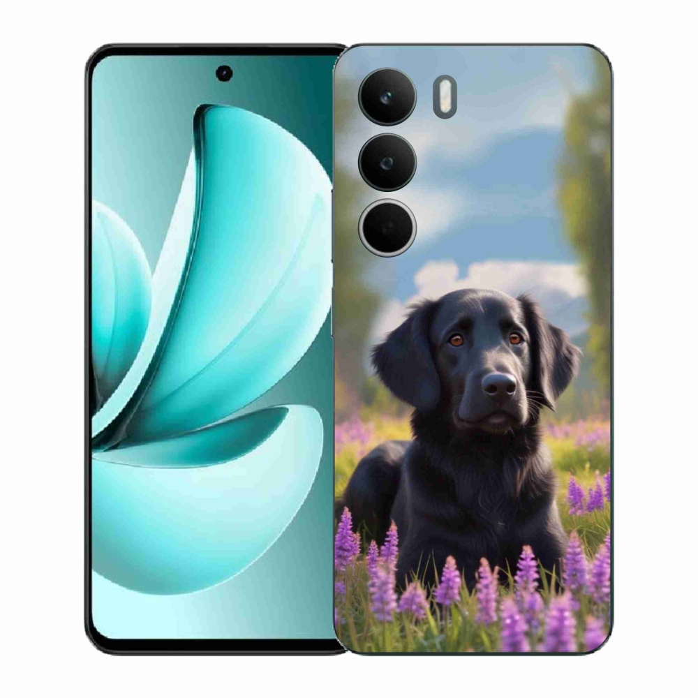 Gél borítás mmCase a Realme C71 készülékhez - elegáns fekete retriever