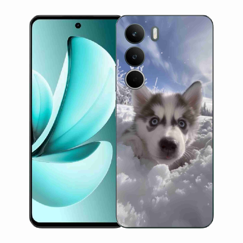 Gél borítás mmCase a Realme C71 készülékhez - husky a hóban