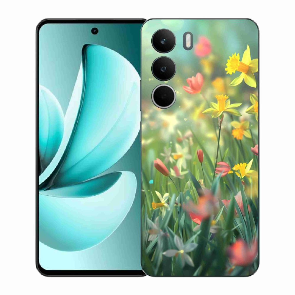 Gél borító mmCase a Realme C71 készülékhez - tavaszi virágok