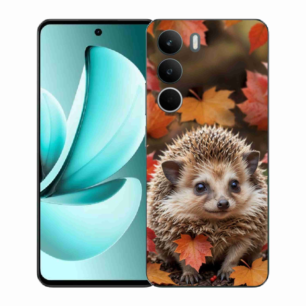 Zselés borító mmCase a Realme C71-hez - süni levelekben