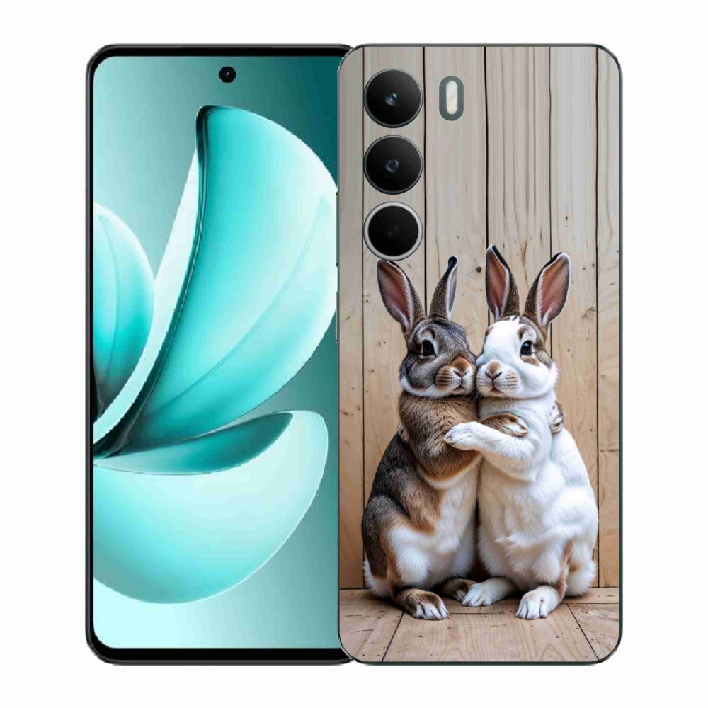 Zselés borítás mmCase a Realme C71 készülékhez - nyúl pár
