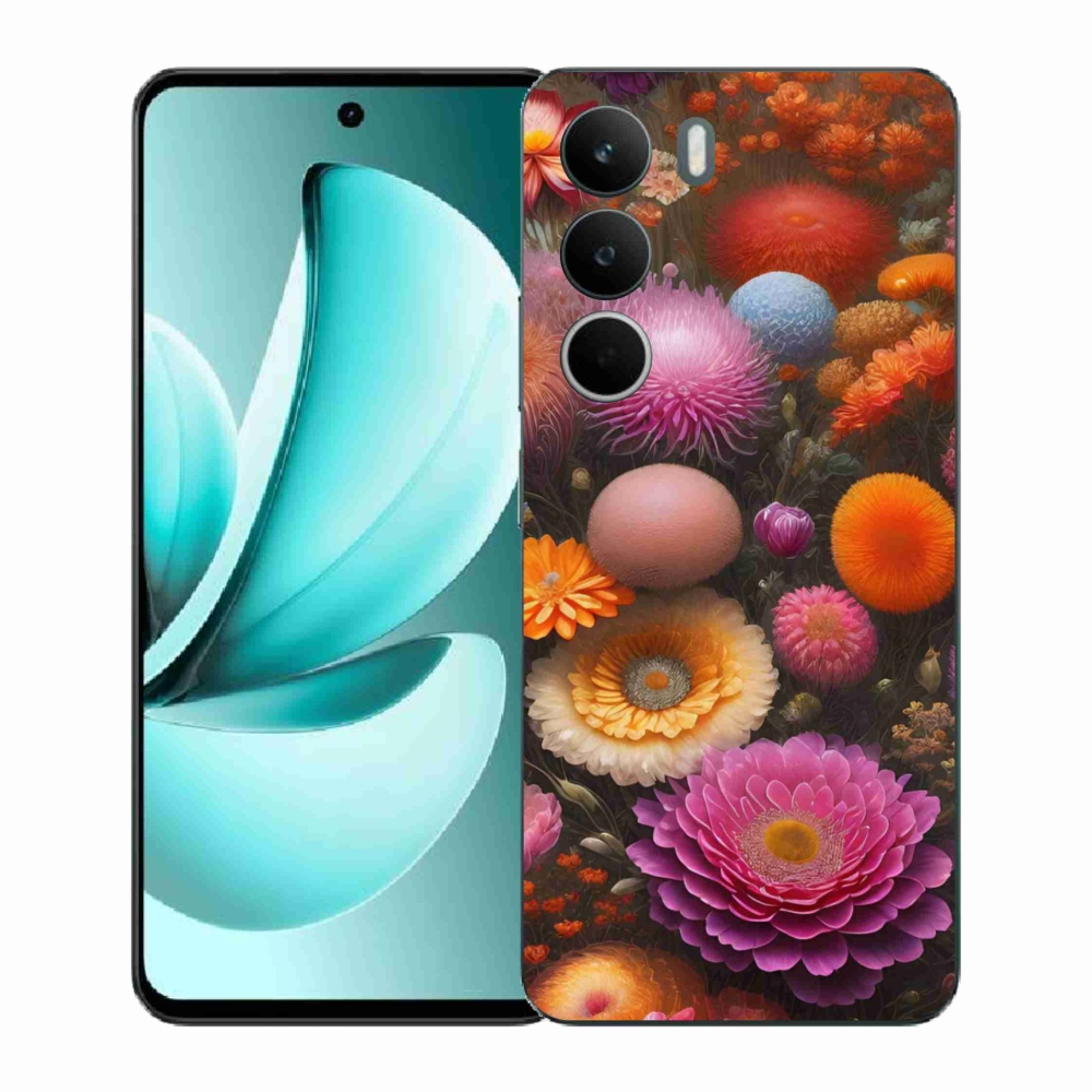 Gél borító mmCase a Realme C71 készülékhez - virágos kompozíció