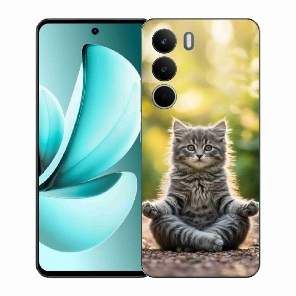Gél borító mmCase a Realme C71 készülékhez - meditáló cica
