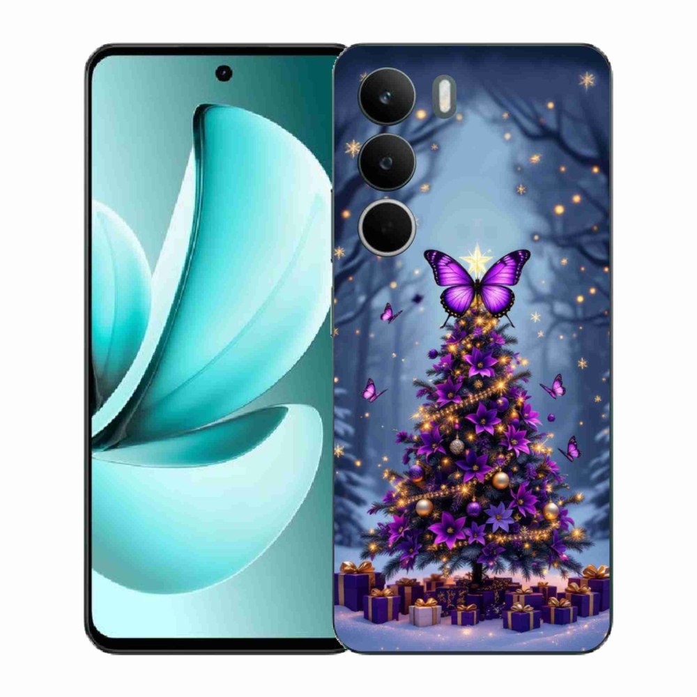 Gél borítás mmCase a Realme C71 készülékhez - pillangó karácsonyfa