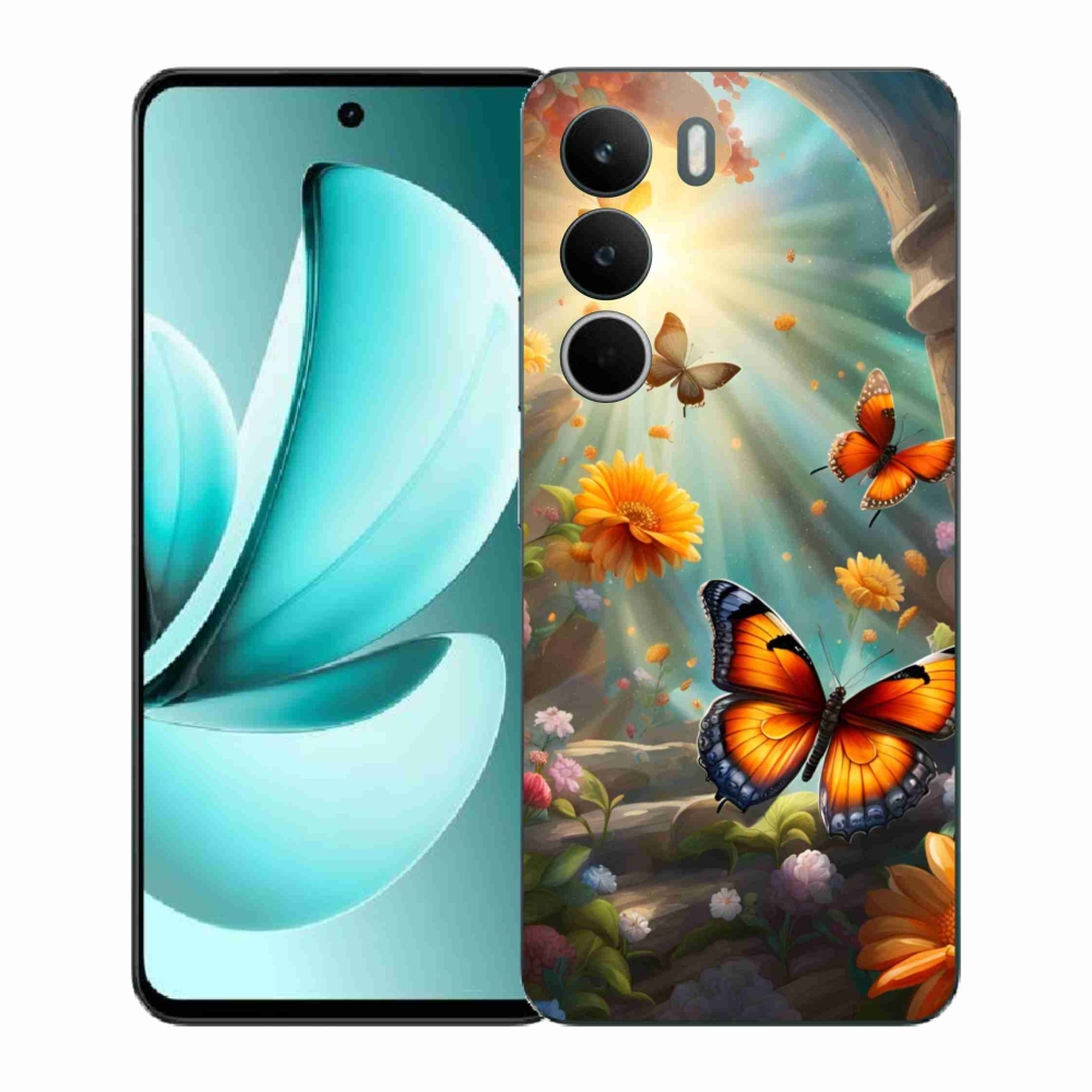 Zselés borítás mmCase a Realme C71 készülékhez - pillangókert 2