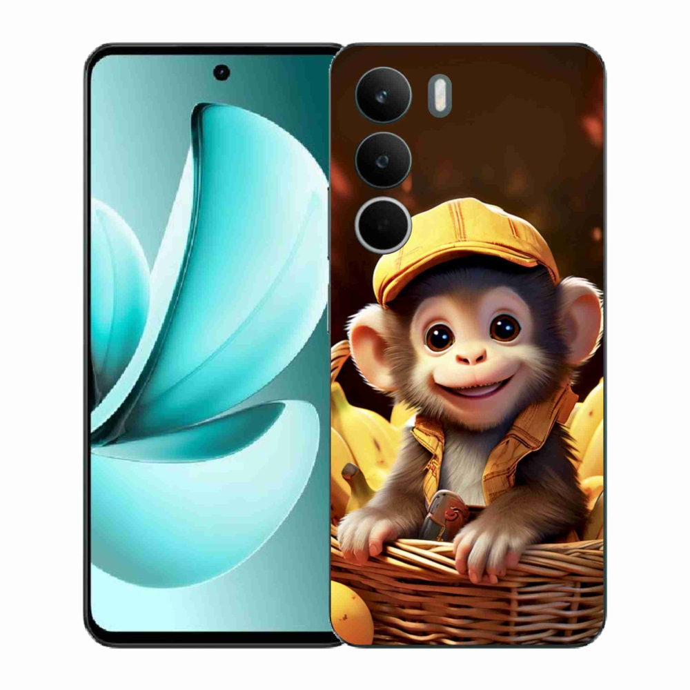 Zselés borítás mmCase a Realme C71 készülékhez - majom a kosárban