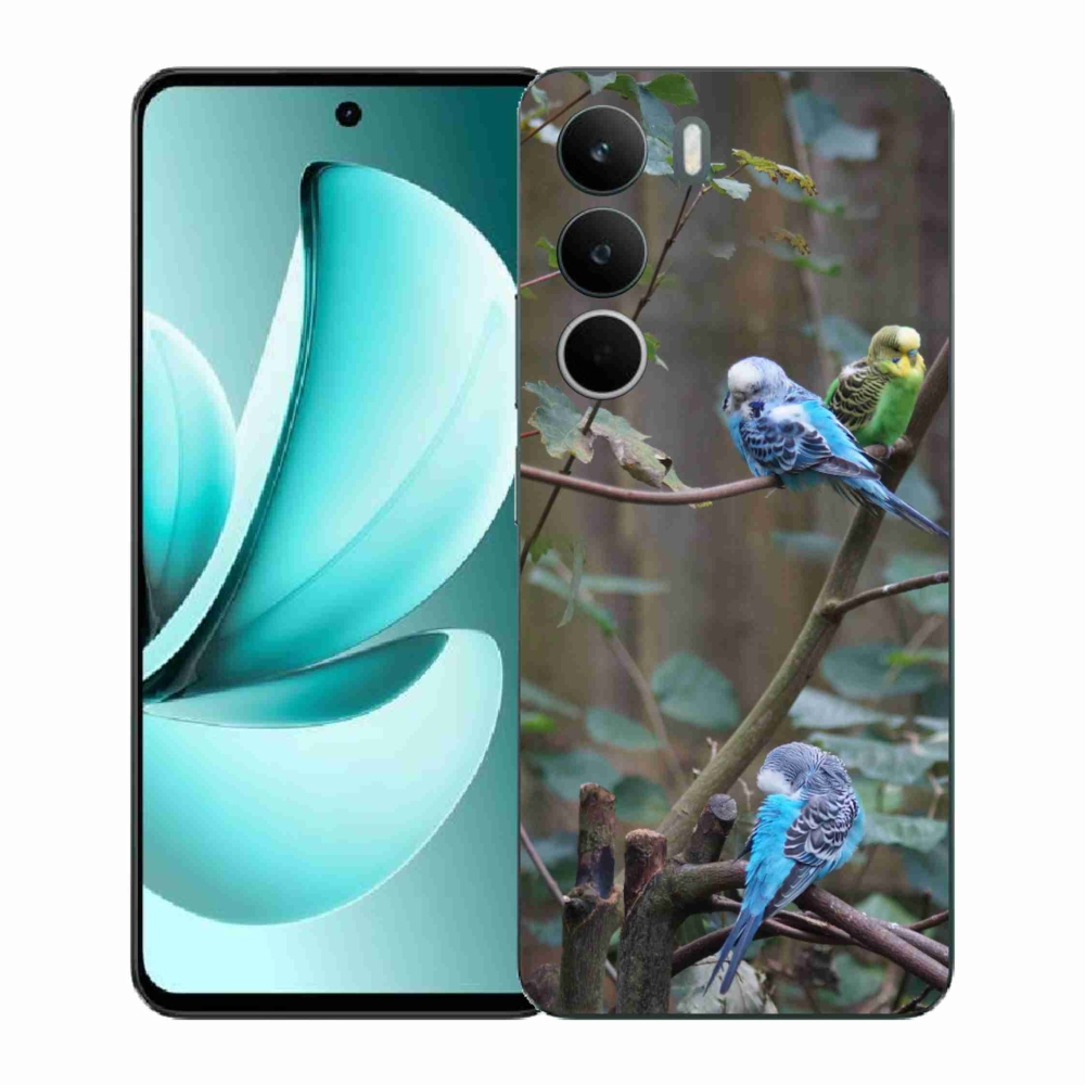 Gél borító mmCase a Realme C71 készülékhez - papagájok az ágon