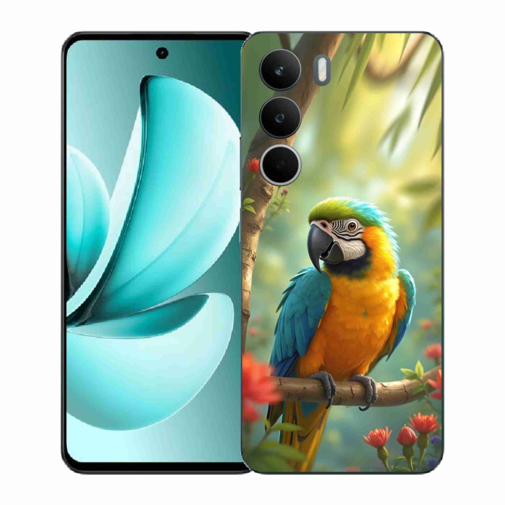 Zselés borítás mmCase a Realme C71 készülékhez - papagáj ara kék-sárga
