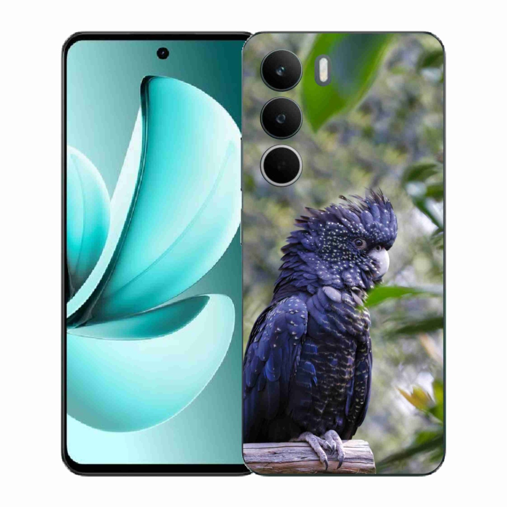 Gél borítás mmCase a Realme C71 készülékhez - papagáj kakadu fekete