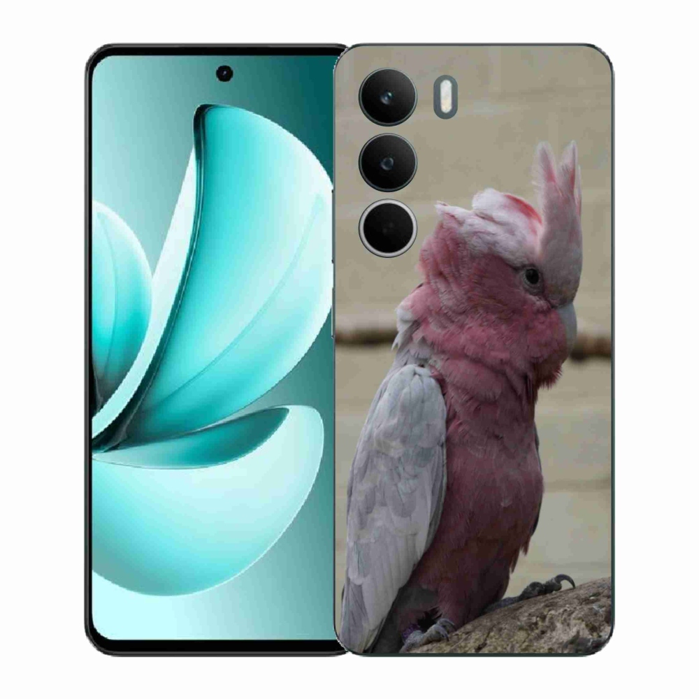 Zselés borítás mmCase a Realme C71 készülékhez - papagáj kakadu rózsaszínű