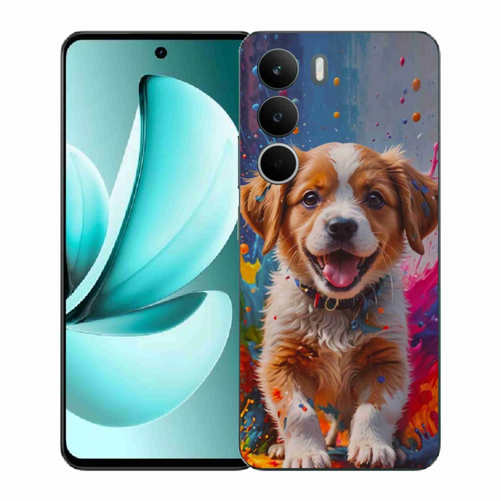 Gél borítás mmCase a Realme C71 készülékhez - aranyos kiskutya 3