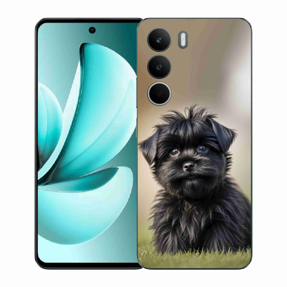 Gél borítás mmCase a Realme C71 készülékhez - aranyos fekete kutya