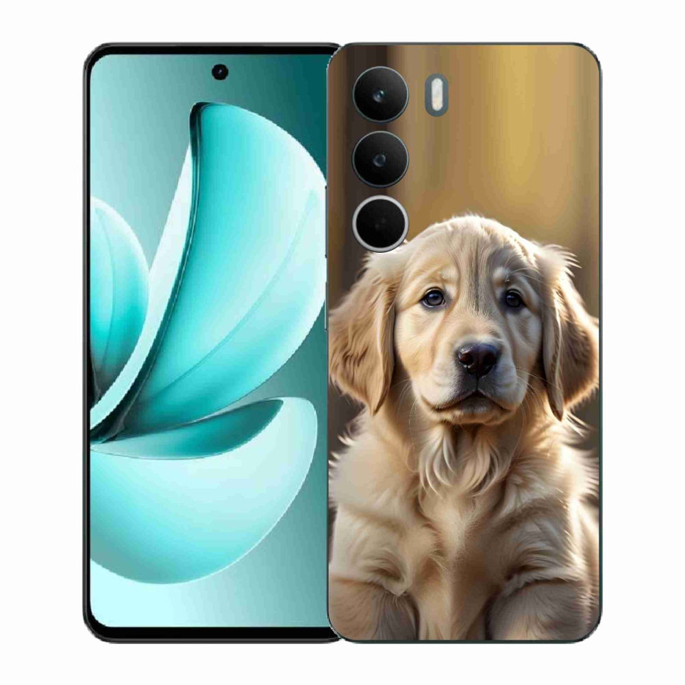 Gél borító mmCase a Realme C71 készülékhez - aranyos arany retriever