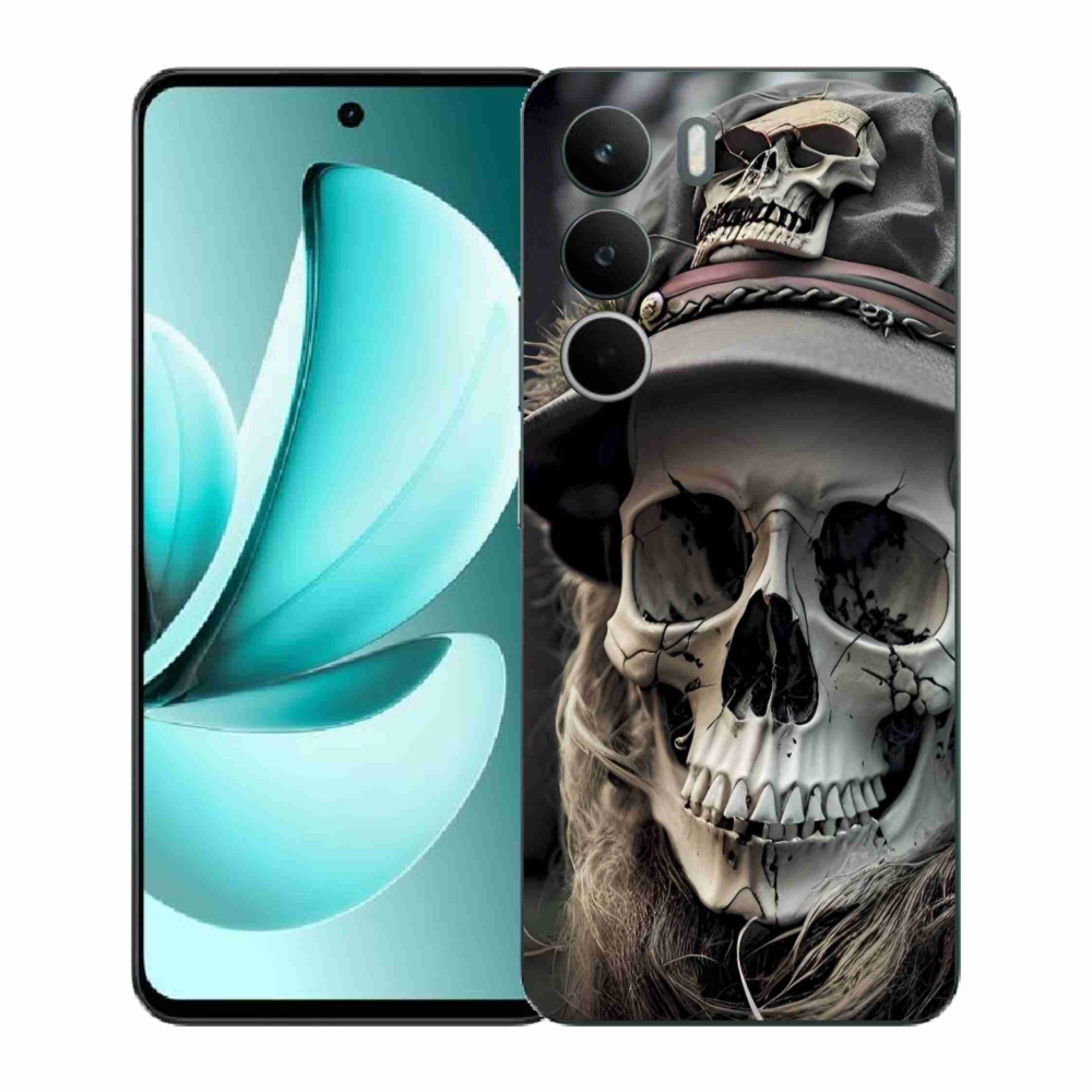 Zselés tok mmCase a Realme C71 készülékhez - sötét koponya