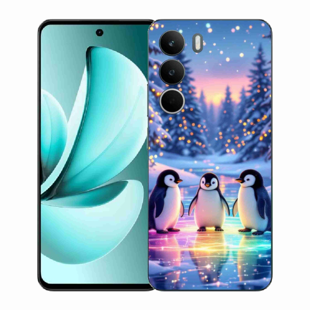 Gél borító mmCase a Realme C71 készülékhez - pingvinek