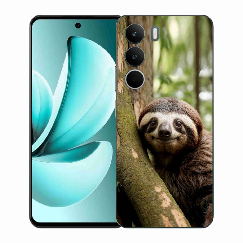 Gél borító mmCase a Realme C71 készülékhez - mosolygó lajhár