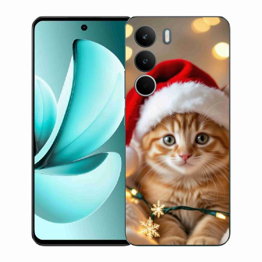 Gél borítás mmCase a Realme C71 készülékhez - Karácsonyi cica