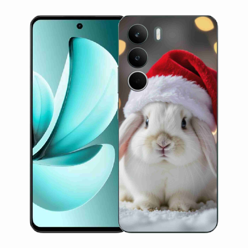 Zselés borítás mmCase a Realme C71 készülékhez - Karácsonyi nyuszi