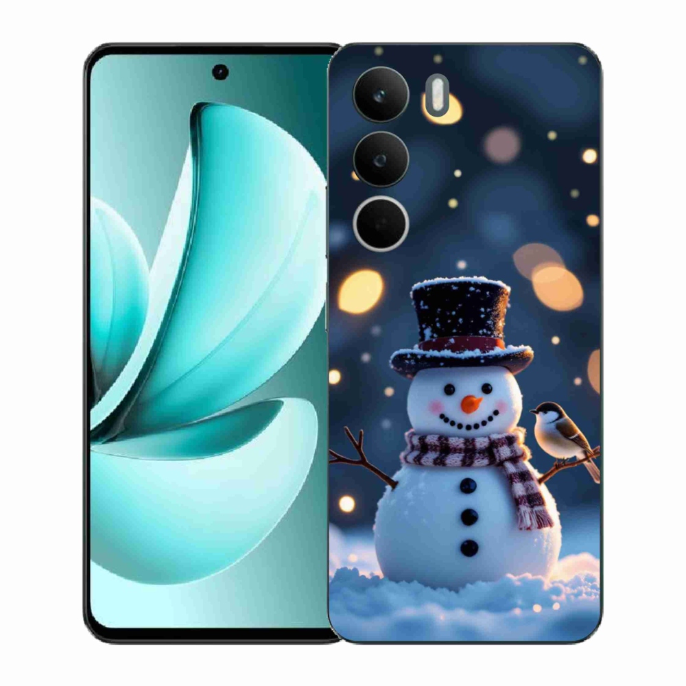 Gél borító mmCase a Realme C71 készülékhez - Karácsonyi hóember