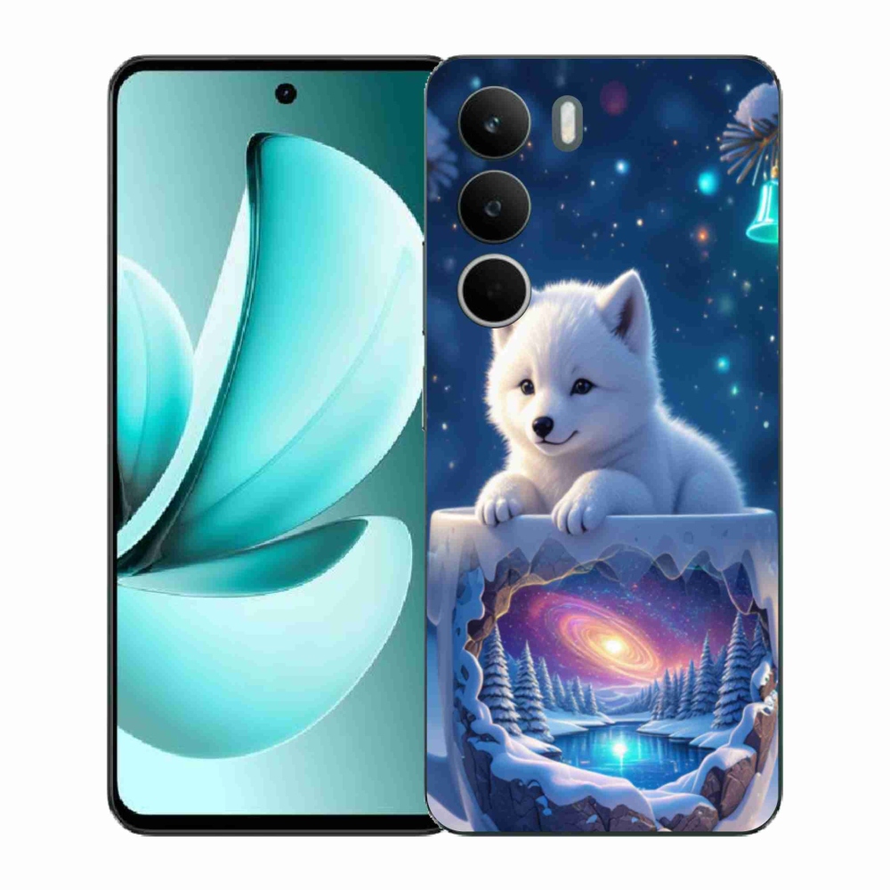 Gél borítás mmCase a Realme C71 készülékhez - Karácsonyi kiskutya