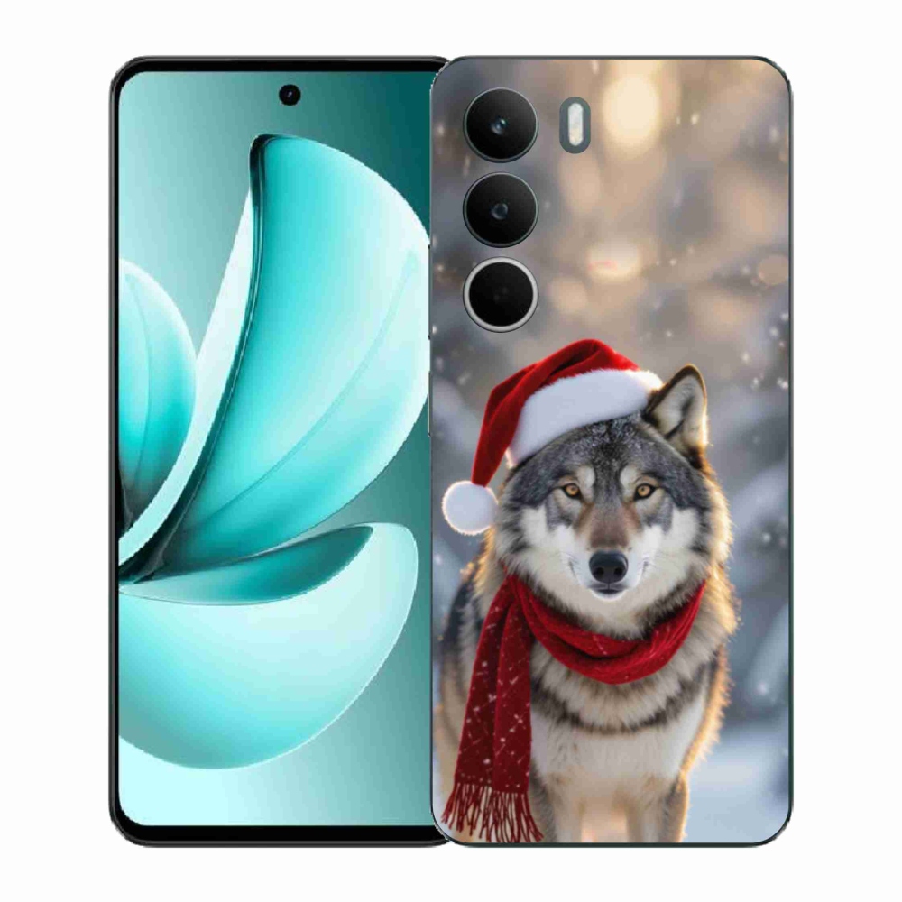 Gél borítás mmCase a Realme C71 készülékhez - Karácsonyi farkas