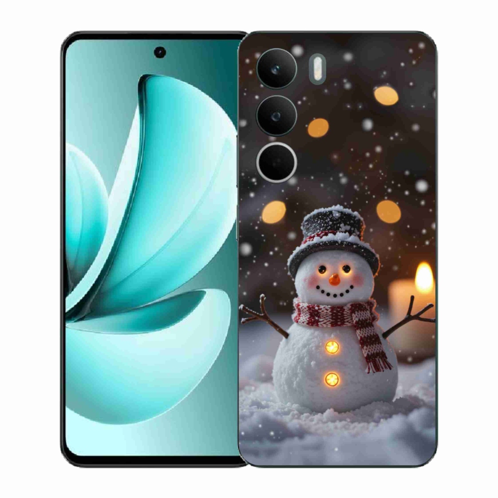 Gél borítás mmCase a Realme C71 készülékhez - boldog hóember