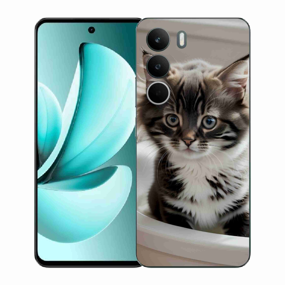 Gél borító mmCase a Realme C71 készülékhez - kíváncsi cica