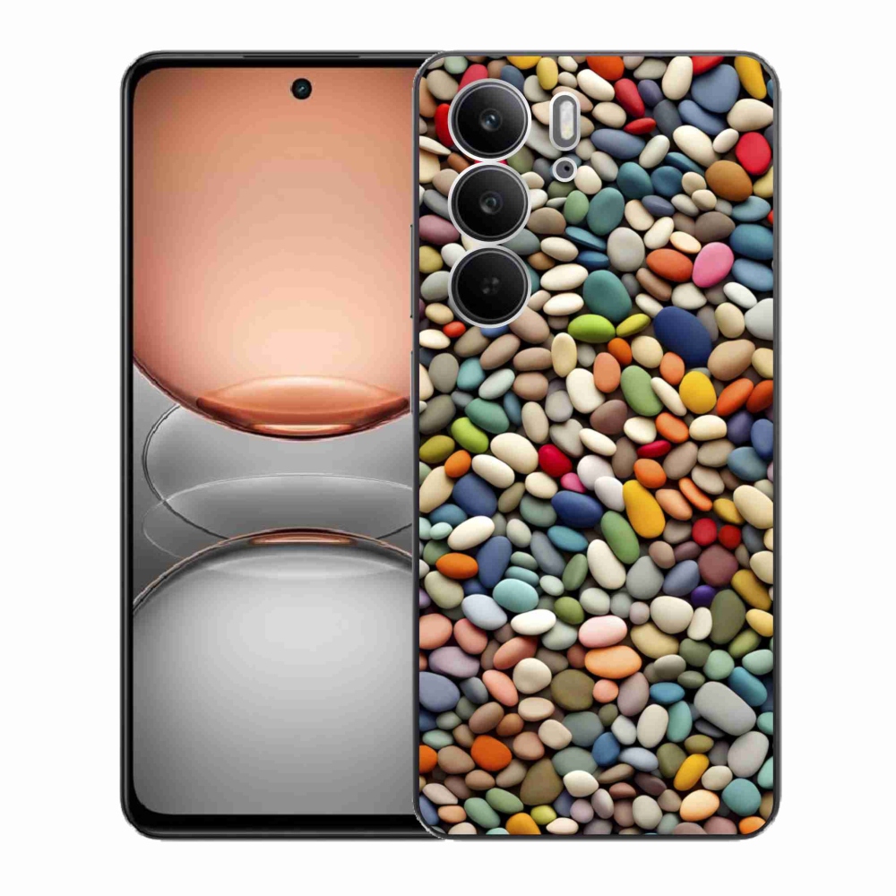 Zselés borítás mmCase a Realme C75 készülékhez - színes strasszkövek 2