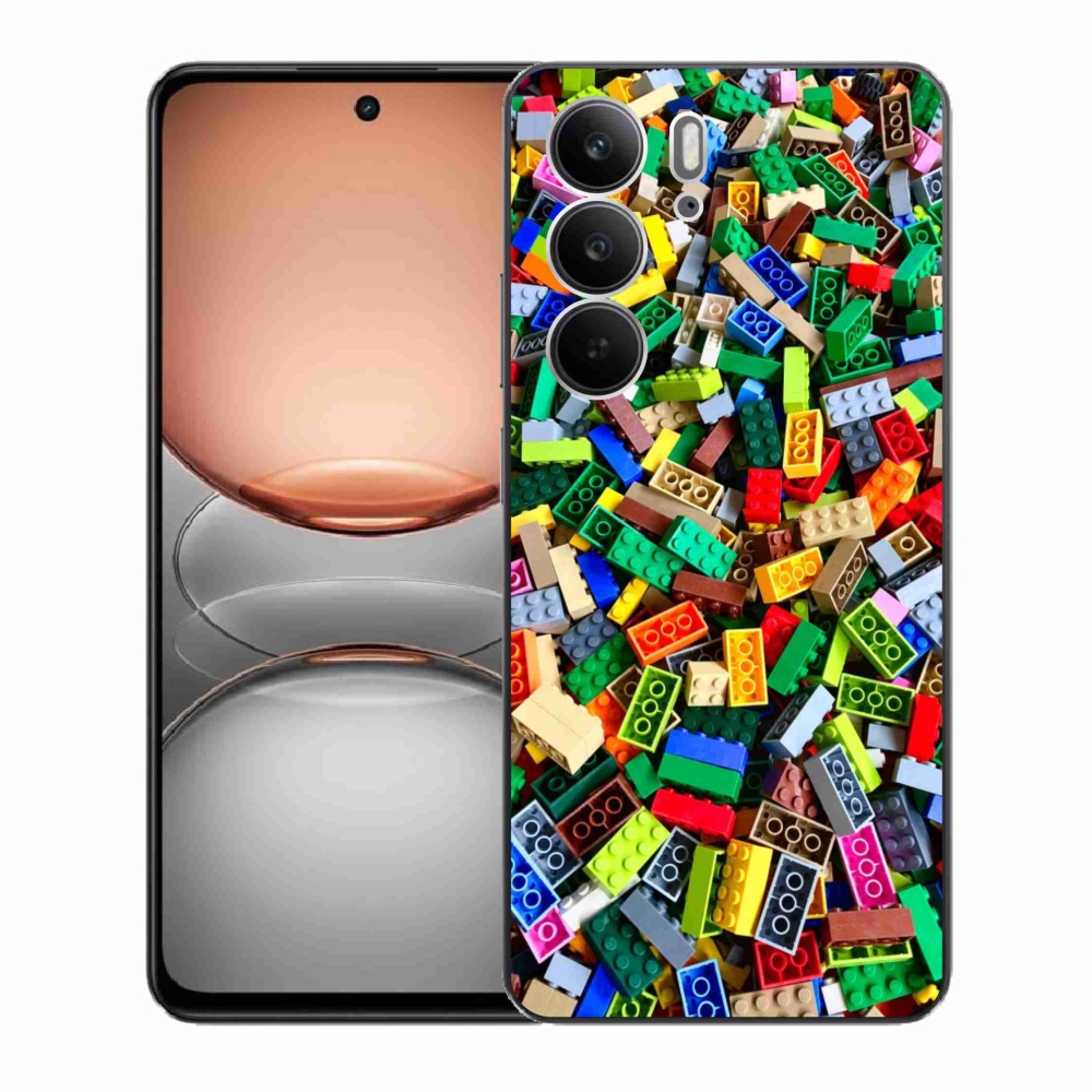 Zselés borítás mmCase a Realme C75 készülékhez - színes építőelemek