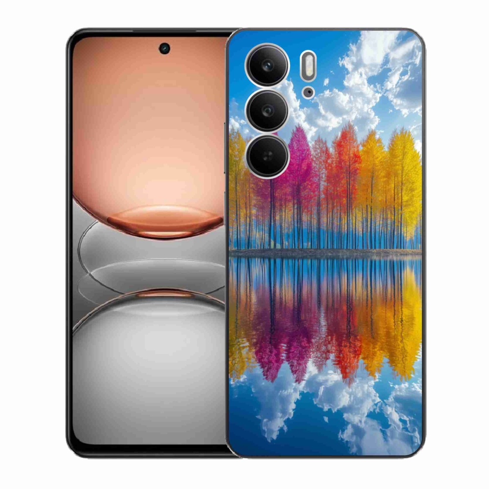 Gél borító mmCase a Realme C75 készülékhez - színes fák