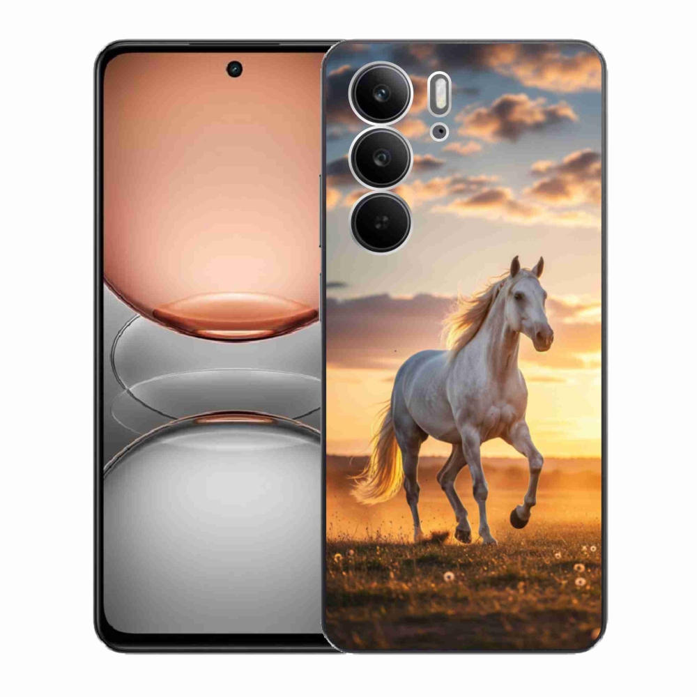 Gél borítás mmCase a Realme C75 készülékhez - futó fehér ló 2